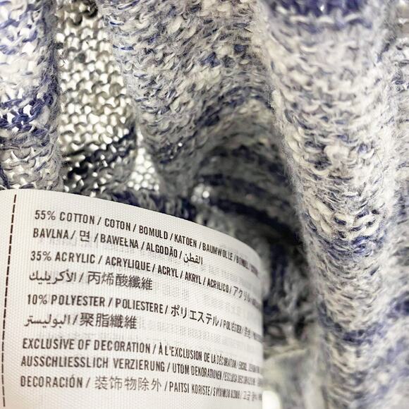 HOLLISTER Blue White Open Front Cardigan - Picture 6 of 10